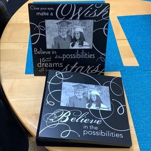 BOGO Photo Frame & Photo Album Black Metal Set